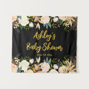 Tenture Baby shower Photo Booth Arrière-plan Floral Prop B