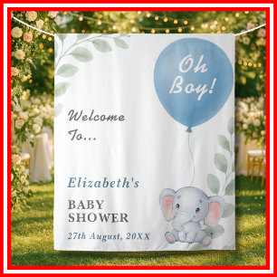 Tenture Baby Shower pour Garçon Oh Boy