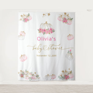 Tenture Baby shower rose Citrouille