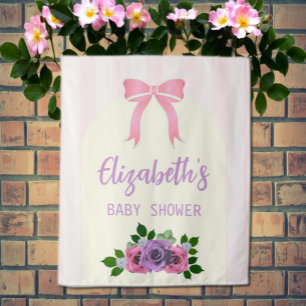 Tenture Baby shower rose Rose