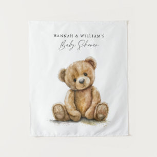 Tenture Baby Shower Simple Ours en Aquarelle