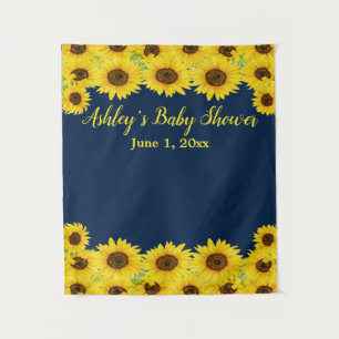 Tenture Baby shower Sunflowers Arrière-plan Photo Booth Pr