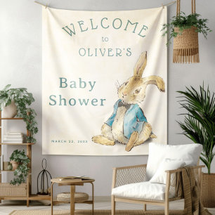 Tenture Baby shower vintage Blue Peter Rabbit