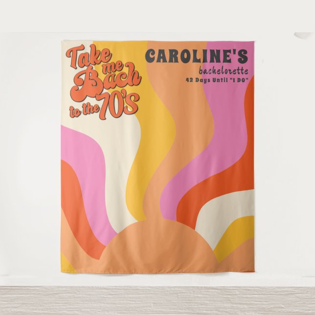 Tenture Bach à les années 70 Retro Super Sunset Bacheloret (Devant)