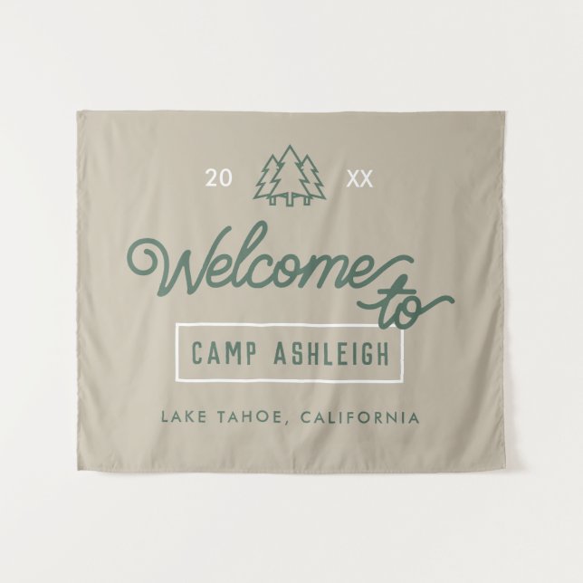 Tenture Bachelorette Aventure Camp Contexte (Devant (Horizontal))