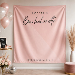 Tenture Bachelorette Peach Pink Fond de photo minimalist