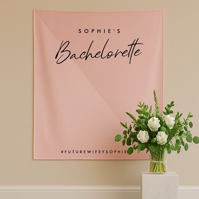 Tenture Bachelorette rose | Fond d'écran photo minimal (Créateur téléchargé)