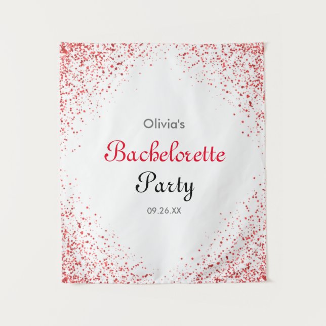 Tenture Bachelorette Rose Gold Parties scintillant (Devant)