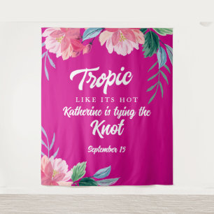 Tenture Bachelorette Tropical rose vif