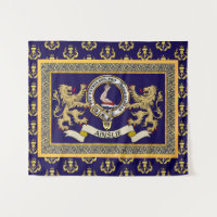 Badge de clan Ainslie personnalisé bleu