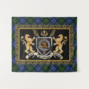 Tenture Baird Clan Badge & Motto avec Lions