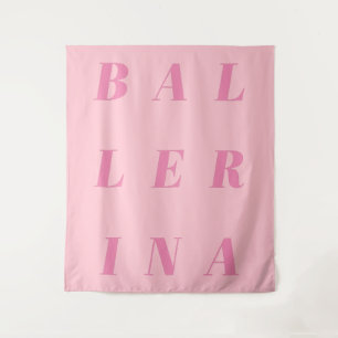 Tenture Ballerina rose Conception de texte pour danseurs d