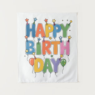 Tenture Ballons Joyeux Anniversaire