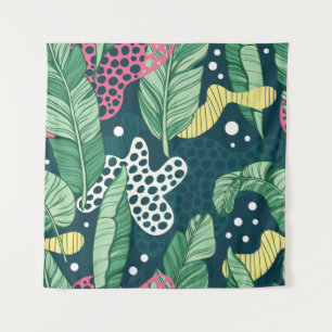 Tenture Banana feuilles abstraits, couleurs tendance