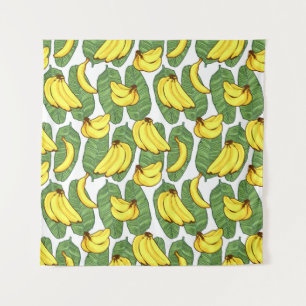 Tenture Banana Fruit Feuilles Motif tropical