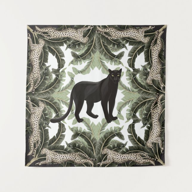 Tenture Banana Tree Cheetah Motif tropical (Devant)