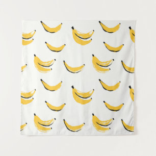 Tenture Bananes dessinées à la main, motif sans couture él