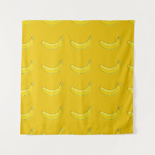 Tenture bananes, motif sans soudure avec bananes, filet de