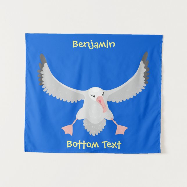 Tenture Bande dessinée de l'oiseau mûre albatros (Devant (Horizontal))