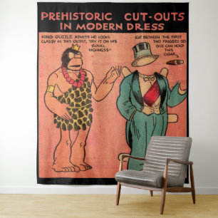Tenture Bande dessinée des années 1930 poupée en papier de