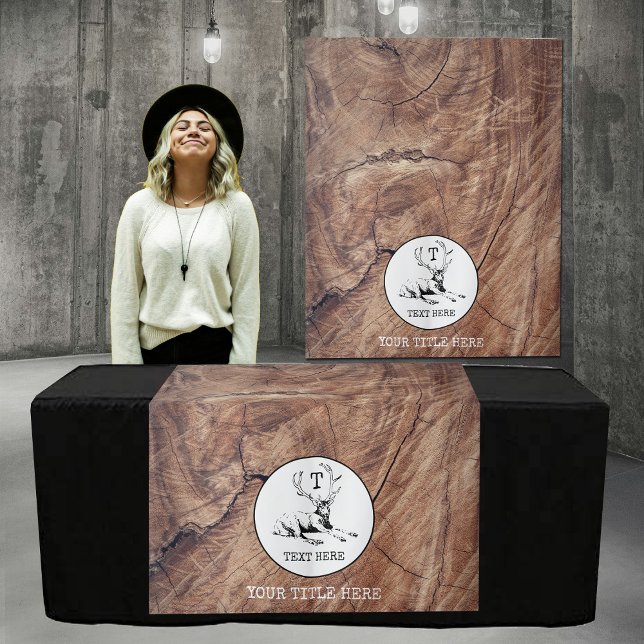 Tenture Bandeau de table Business Monogram Chasse (Table Runner Banner Business Monogram Hunting Tapestry)