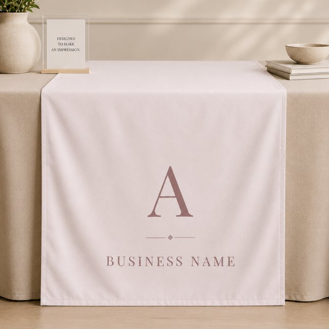 Tenture Bandeau de Table Marque d'Affaires Rose Fardée (Créateur téléchargé)