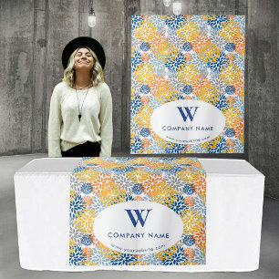Tenture Bandeau floral sur la bannière de la table d'affai