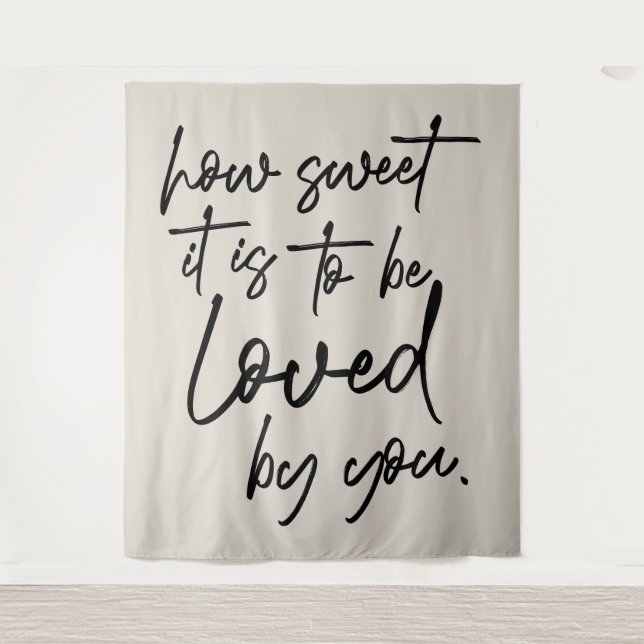 Tenture Bandeau Personnalisé de Mariage How Sweet It Is (Devant)