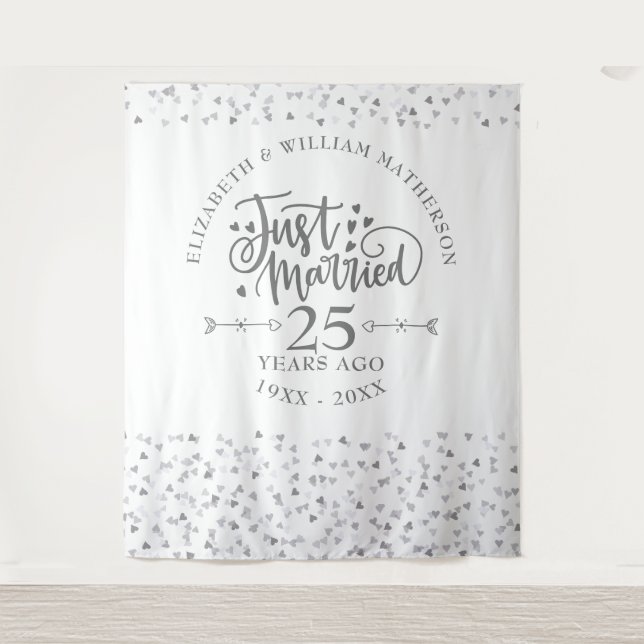 Tenture Banderole de Mariage pour les 25 ans d'anniversair (Devant)