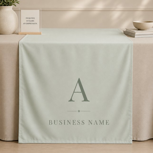Tenture Banderole de table de couleur vert sauge pour entr (Créateur téléchargé)