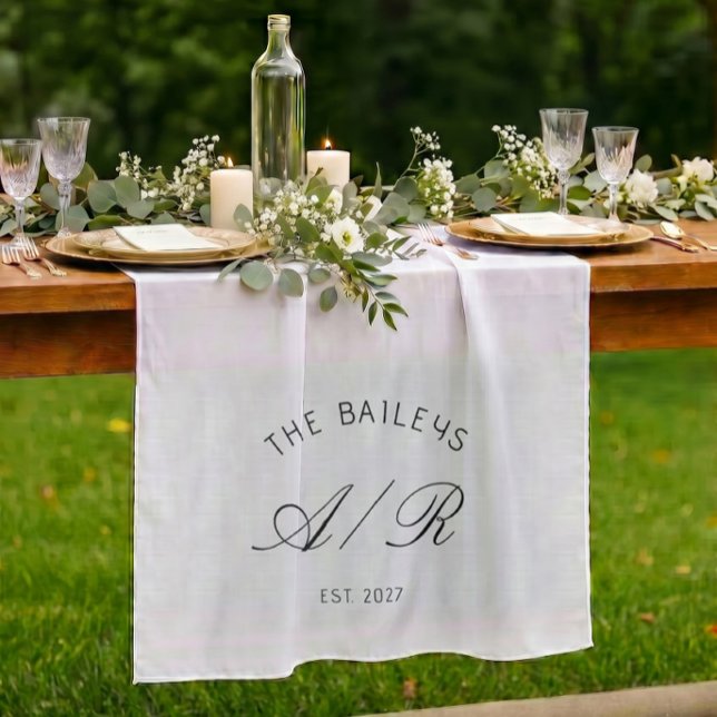 Tenture Banderole de table de mariage personnalisée avec m (Créateur téléchargé)
