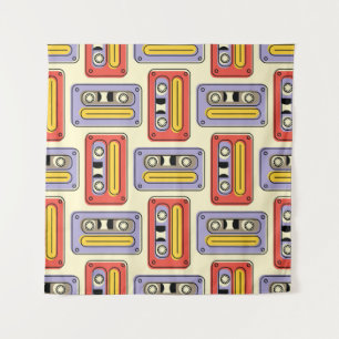 Tenture Bandes cassette motif sans couture rétro. Désuétud