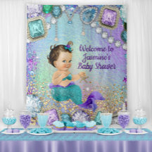 Bannière Baby shower Jewel Mermaid