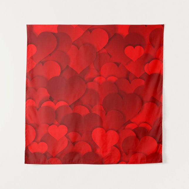 Tenture Bannière coeurs texture un coeur (Devant)