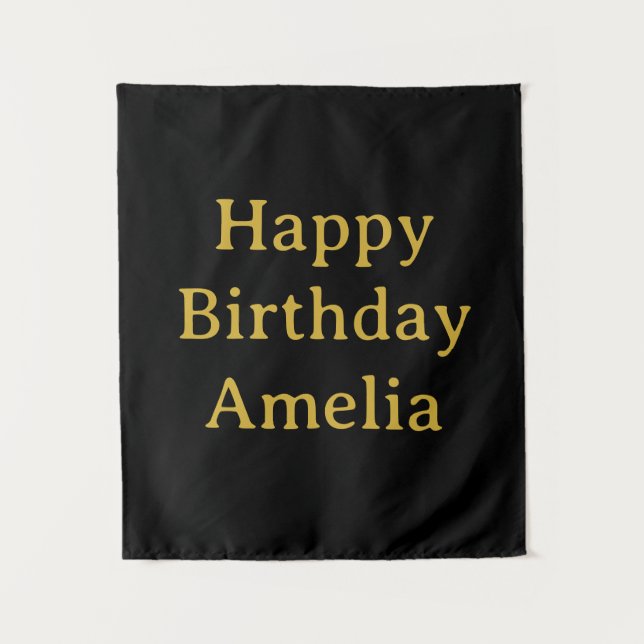 Tenture Bannière d'anniversaire personnalisée Drapeau de n (Devant)