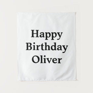 Tenture Bannière d'anniversaire personnalisée Drapeau de n
