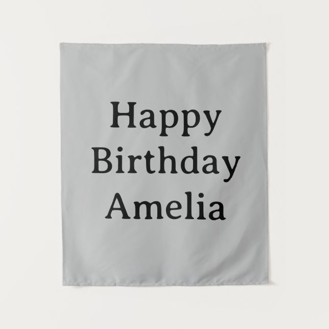 Tenture Bannière d'anniversaire personnalisée Drapeau de n (Devant)