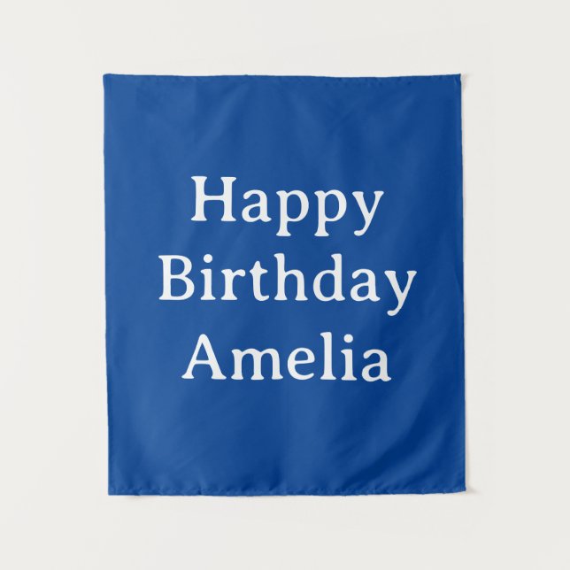 Tenture Bannière d'anniversaire personnalisée Drapeau de n (Devant)