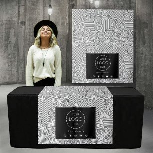 Tenture Bannière de chemin de table Logo d'entreprise Mili