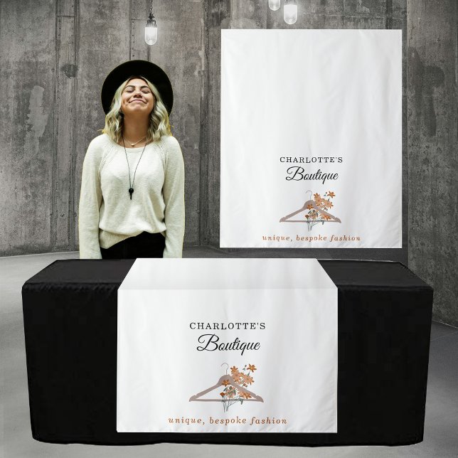 Tenture Bannière de chemin de table pour boutique de mode  (Pop Up Shop Table Runner Banner Fashion Boutique Tapestry)