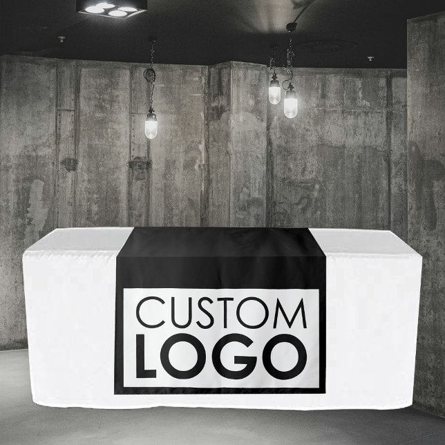 Tenture Bannière de chemin de table pour Pop Up Shop avec  (Pop Up Shop Table Runner Banner Big Logo Black Tapestry)