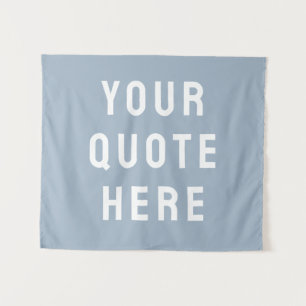 Tenture Bannière de citation personnalisée bleu poussiéreu