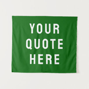 Tenture Bannière de citation personnalisée Émeraude verte