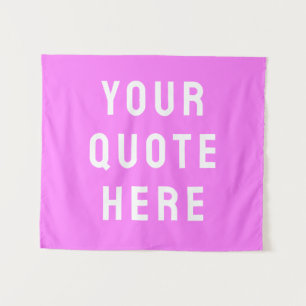 Tenture Bannière de citation personnalisée Rose vif