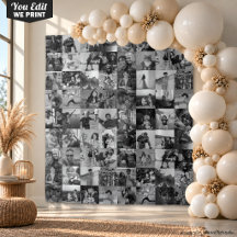 Bannière de collage de photos Anniversaire Mariage