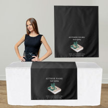 Bannière de coureur de table d'auteur de signature