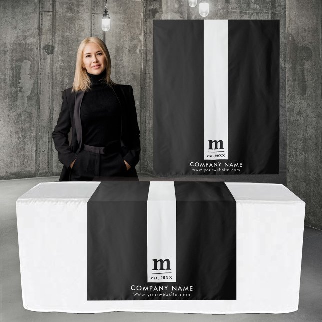 Tenture Bannière de coureur de table de magasin éphémère L (Pop Up Shop Table Runner Banner Business Logo Tapestry)