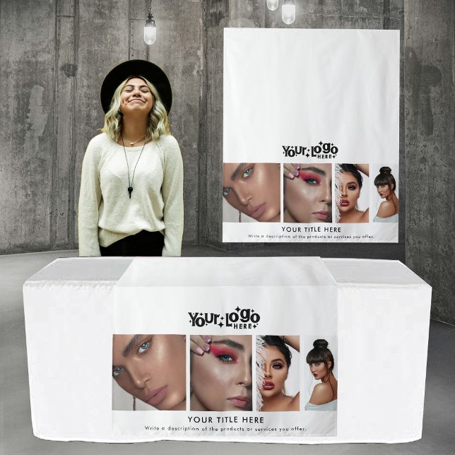 Tenture Bannière de coureur de table de magasin éphémère P (Pop Up Shop Table Runner Banner Business Photos Tapestry)