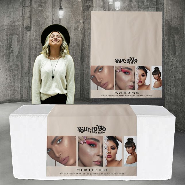 Tenture Bannière de coureur de table de magasin éphémère P (Pop Up Shop Table Runner Banner Business Photos Tapestry)