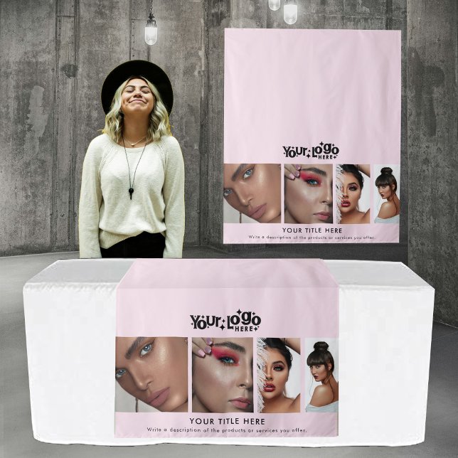 Tenture Bannière de coureur de table de magasin éphémère P (Pop Up Shop Table Runner Banner Business Photos Tapestry)